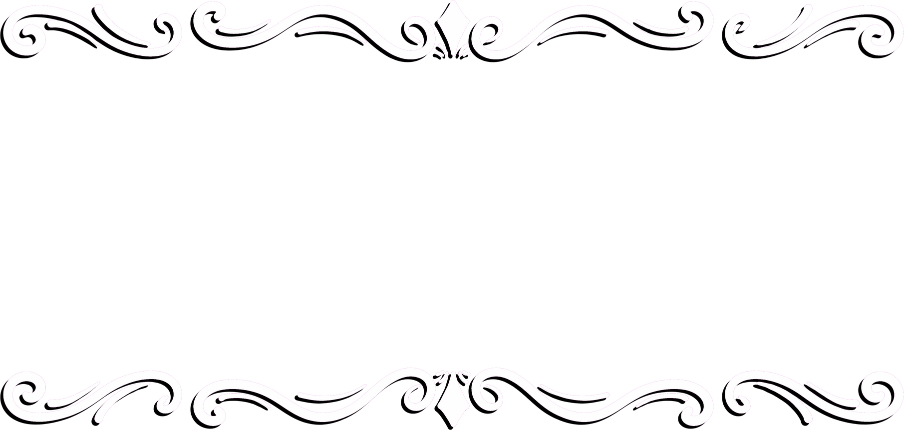 White Fancy Line Art Text Frame